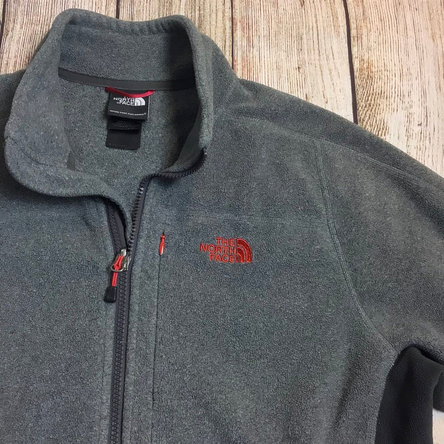 The North Face Grey Full Zip Fleece Size M