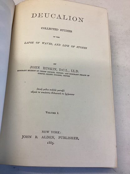 Works of John Ruskin Deucalion, Proserpina, Love's Meinie, Art of England