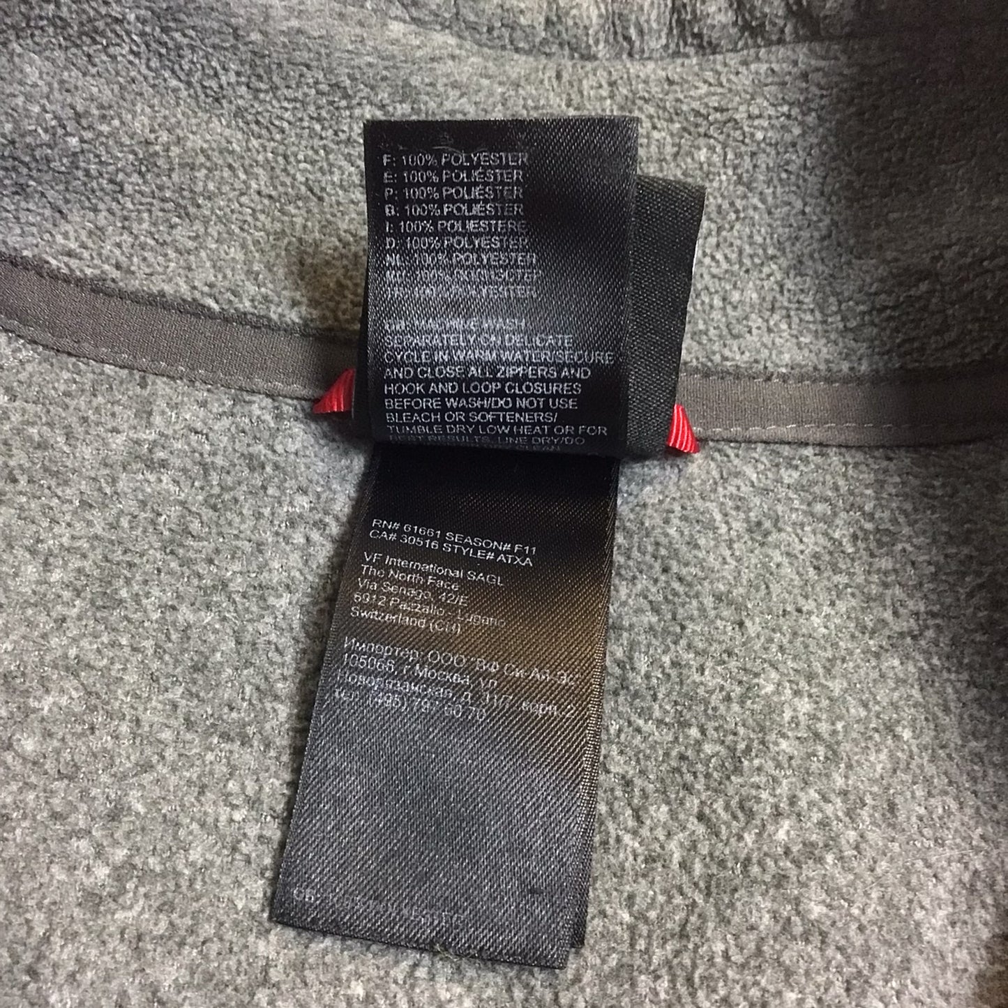 The North Face Grey Full Zip Fleece Size M