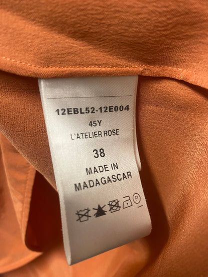 Chloe Peach Rose Silk Blouse 10