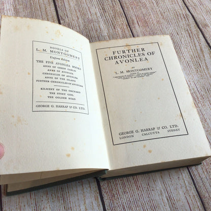 Further Chronicles of Avonlea by LM Montgomery (1925, George G. Harrap)