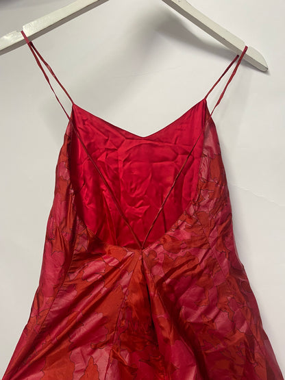 Dries Van Noten Red Silk Dress 10