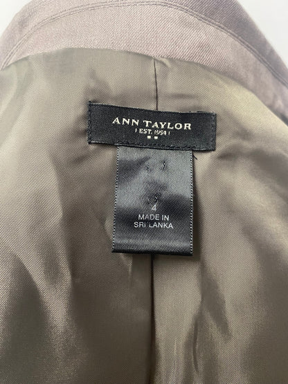 Ann Taylor Grey Fitted Blazer 8