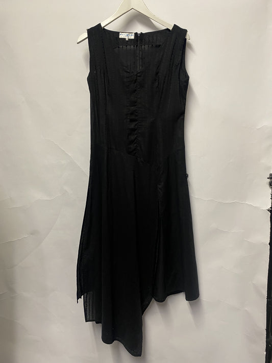 Philmore Clague Black Sleeveless Asymmetric Hem Dress Large