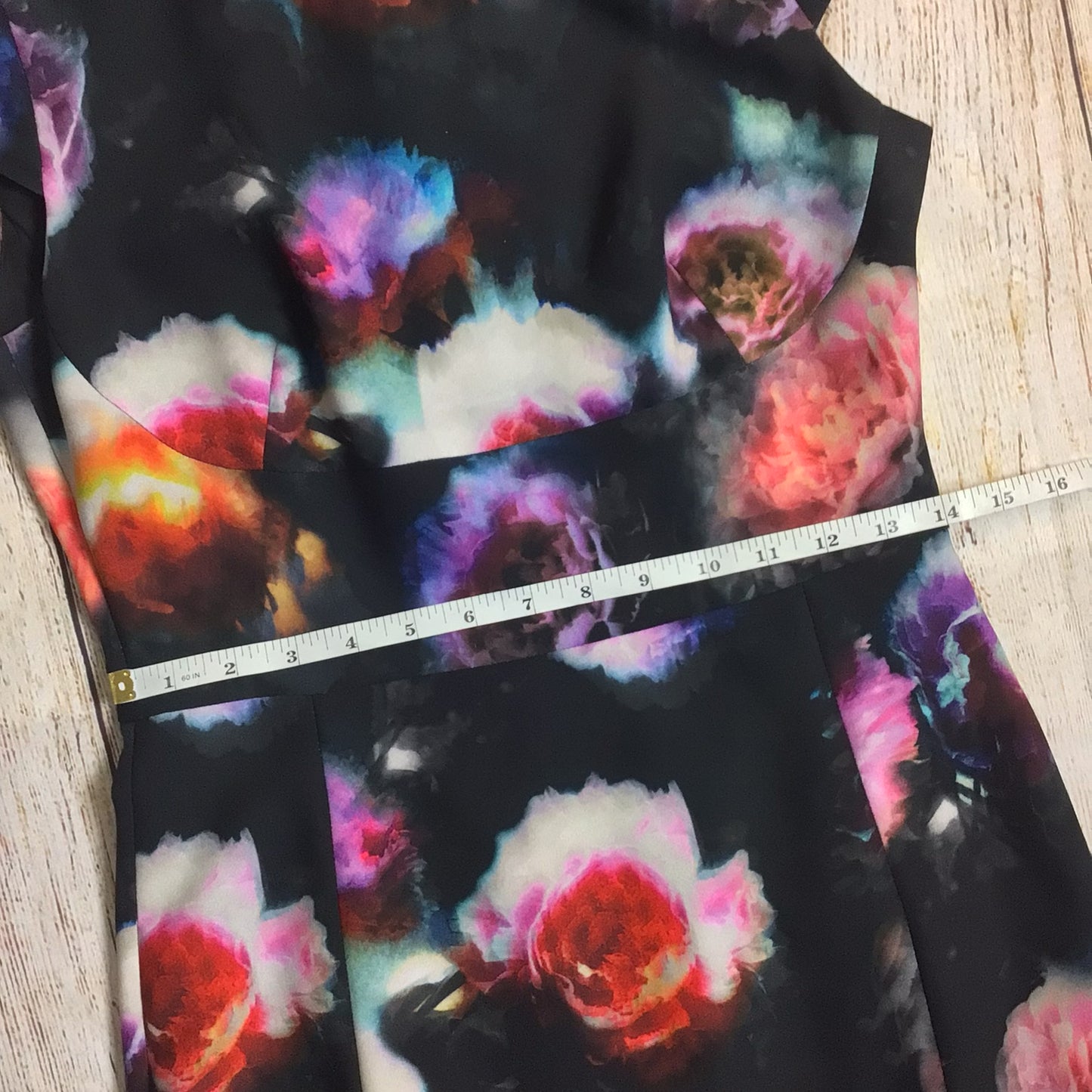 Paul Smith Black Label Black & Multicoloured Pink Floral Dress Size 14 (42 on label)