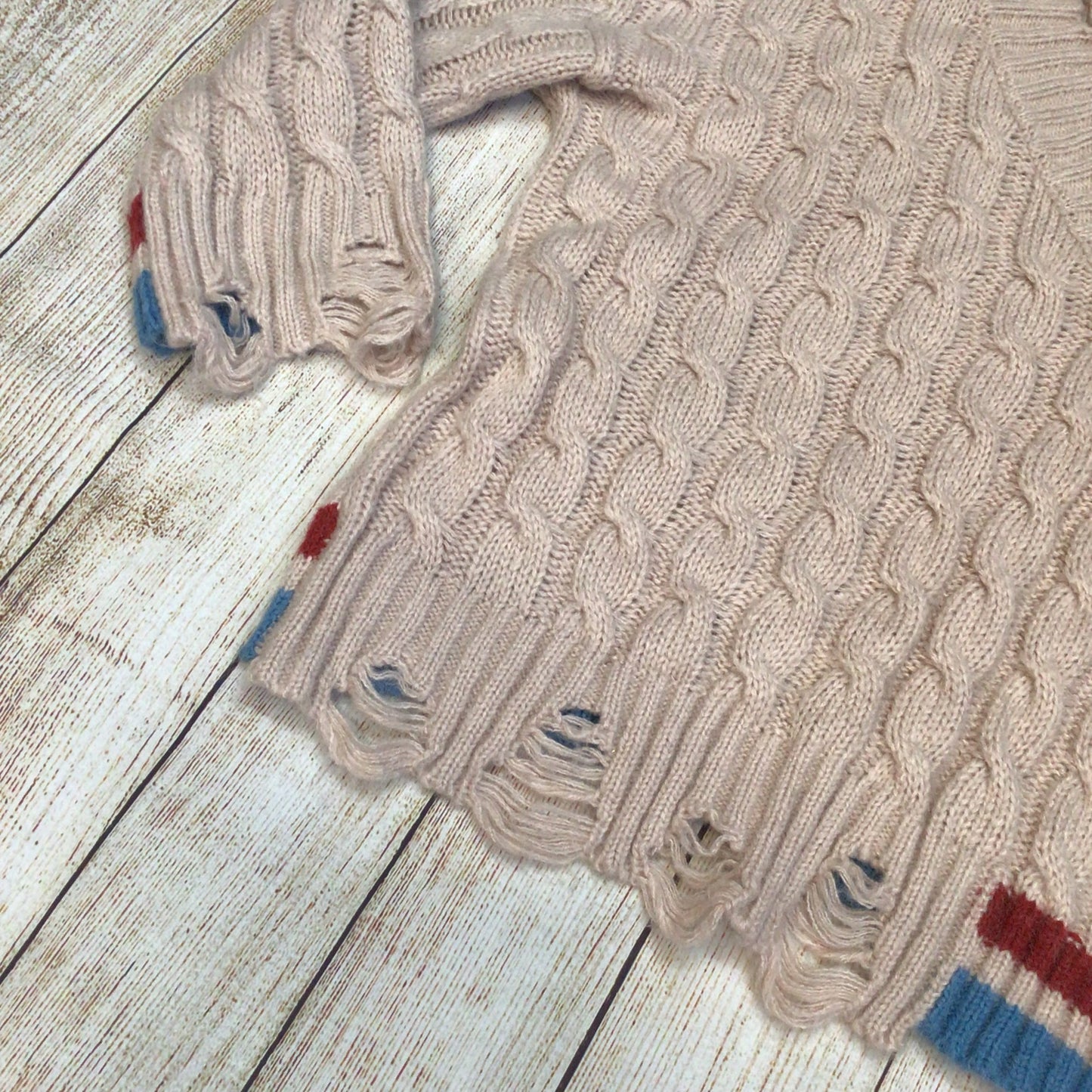Marni Pink Cable Knit Alpaca Wool Asymmetrical Distressed Jumper Size Ch52