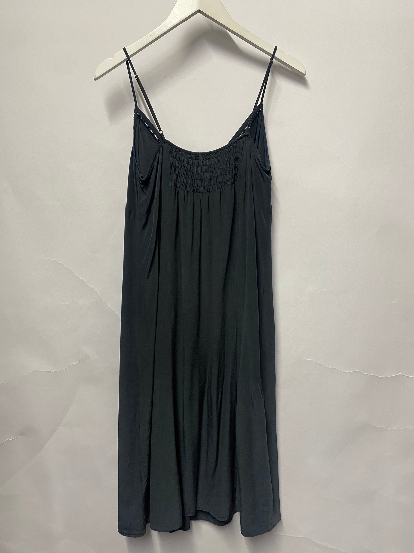 Jigsaw Grey Silk Spaghetti Strap Mid Length Summer Slip Dress 12