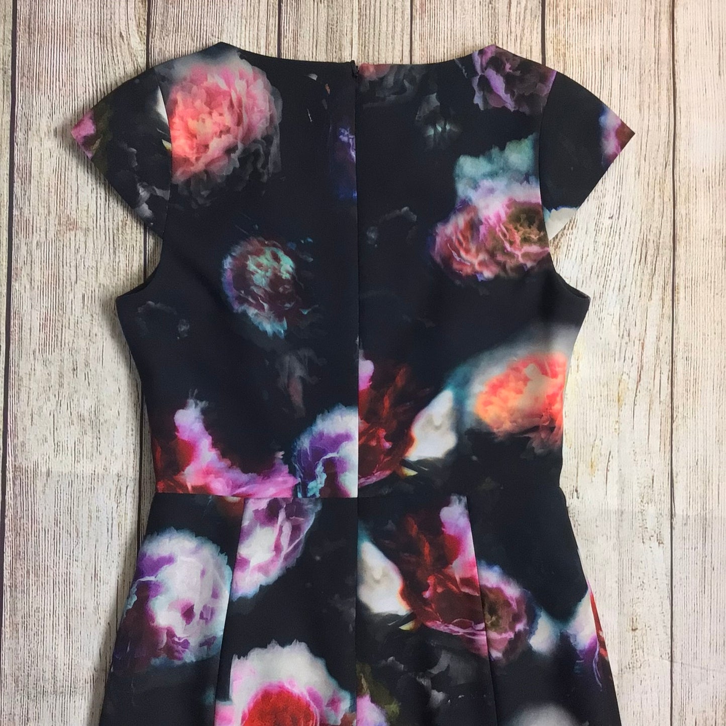 Paul Smith Black Label Black & Multicoloured Pink Floral Dress Size 14 (42 on label)