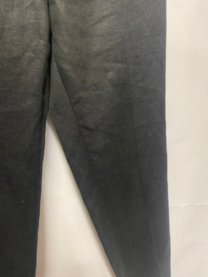 Margaret Howell Black Linen Tailored Trousers 12