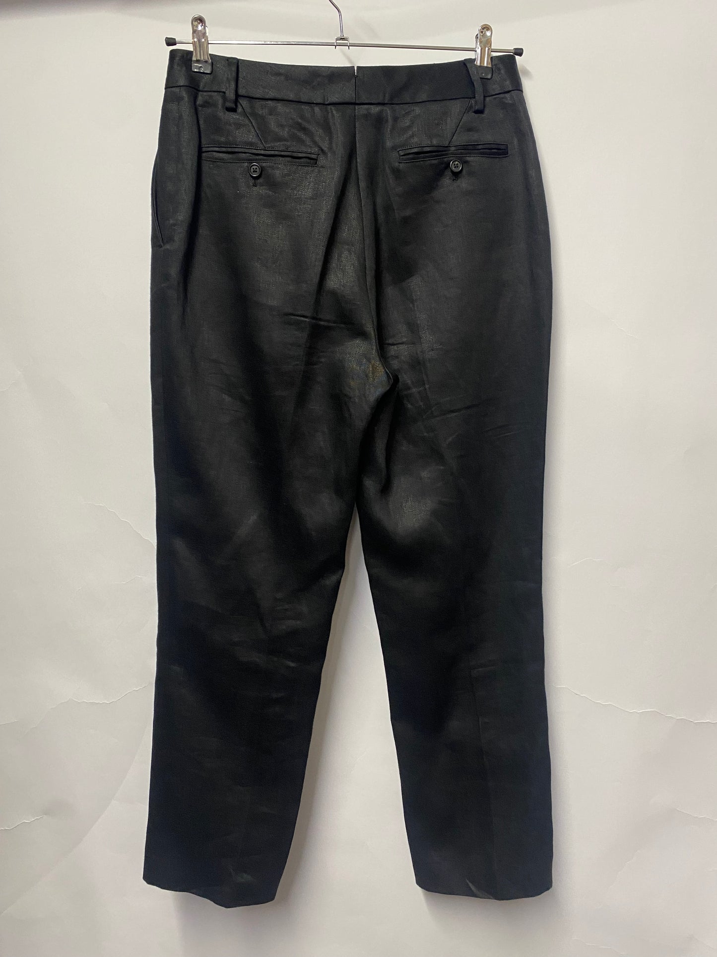 Margaret Howell Black Linen Tailored Trousers 12