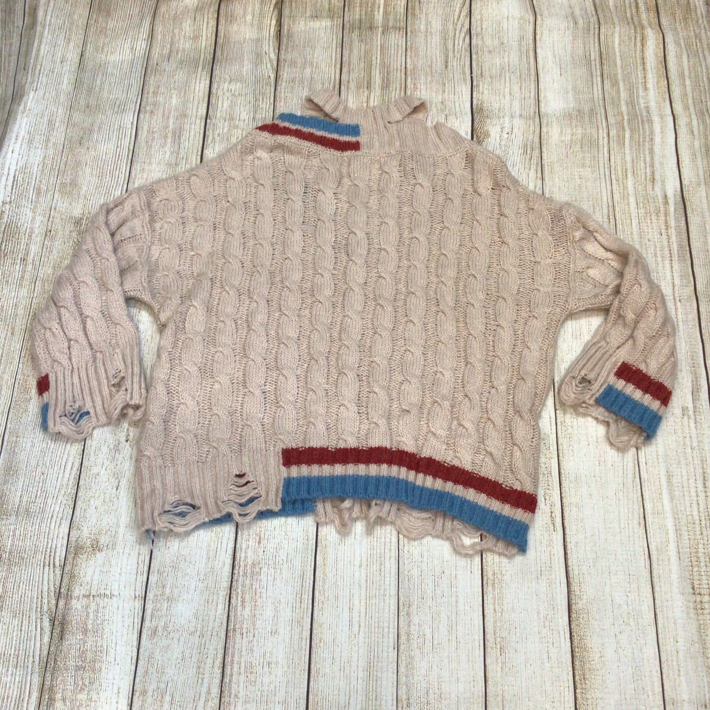 Marni Pink Cable Knit Alpaca Wool Asymmetrical Distressed Jumper Size Ch52