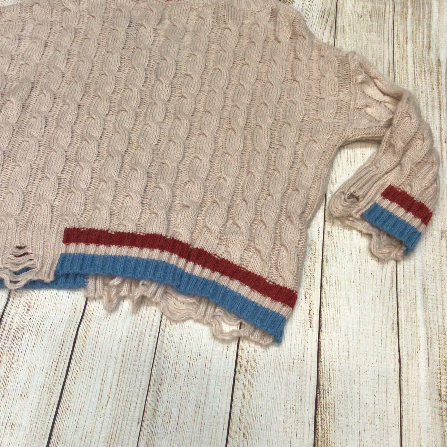 Marni Pink Cable Knit Alpaca Wool Asymmetrical Distressed Jumper Size Ch52