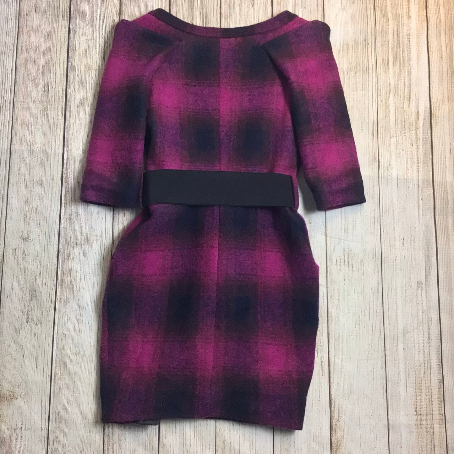 Miss Sixty Pink & Black Wool Blend Dress w/Belt Size M