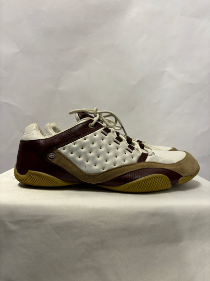 Marc Ecko White, Brown and Burgundy Leather Untld Turf Trainers 10