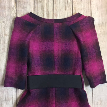 Miss Sixty Pink & Black Wool Blend Dress w/Belt Size M