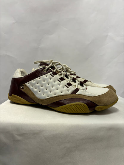 Marc Ecko White, Brown and Burgundy Leather Untld Turf Trainers 10