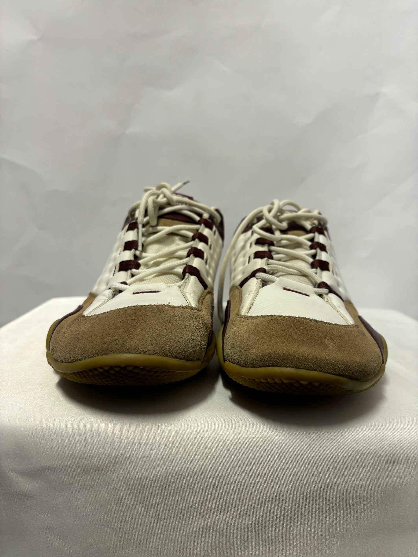 Marc Ecko White, Brown and Burgundy Leather Untld Turf Trainers 10