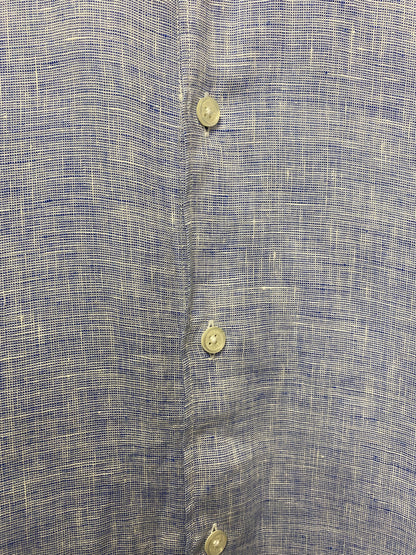 Orlebar Brown Blue Linen Long Sleeve Shirt XL