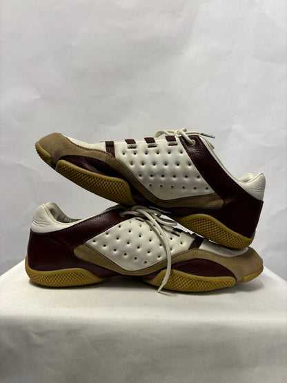 Marc Ecko White, Brown and Burgundy Leather Untld Turf Trainers 10