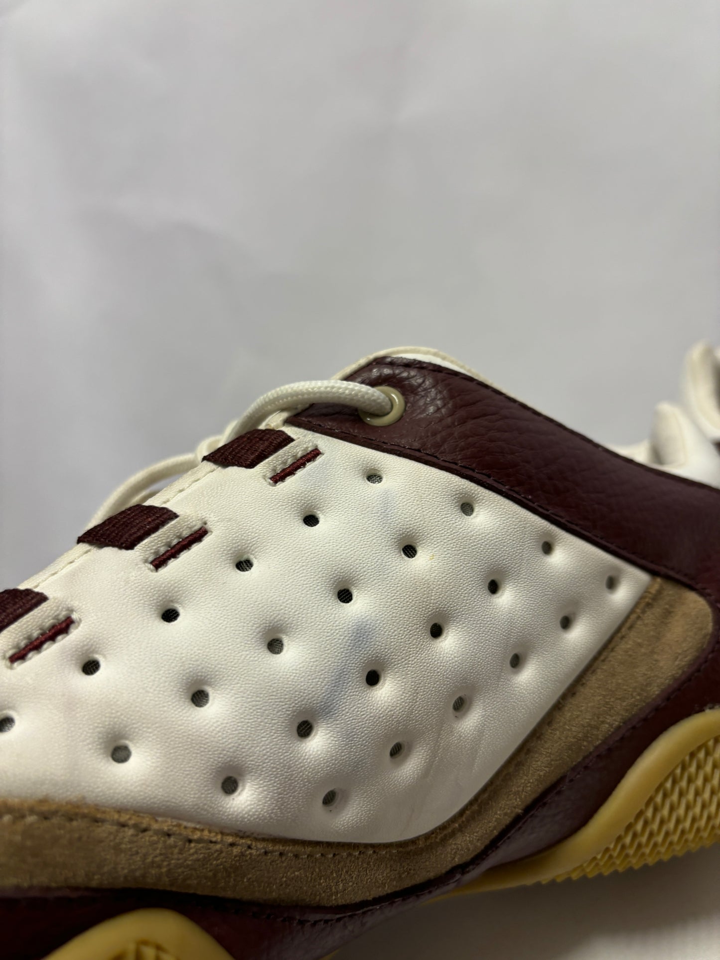 Marc Ecko White, Brown and Burgundy Leather Untld Turf Trainers 10