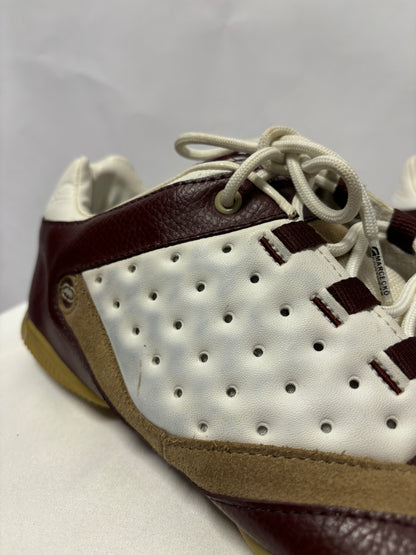 Marc Ecko White, Brown and Burgundy Leather Untld Turf Trainers 10