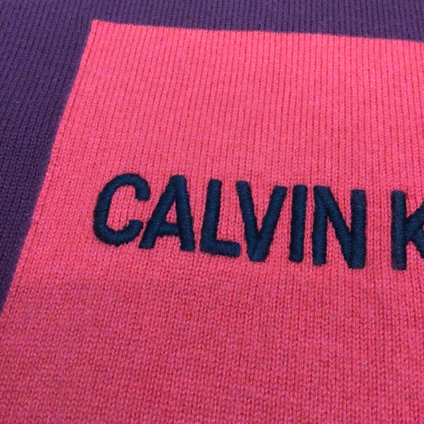 Calvin Klein Jeans Burgundy 100% Cotton Jumper Size XS