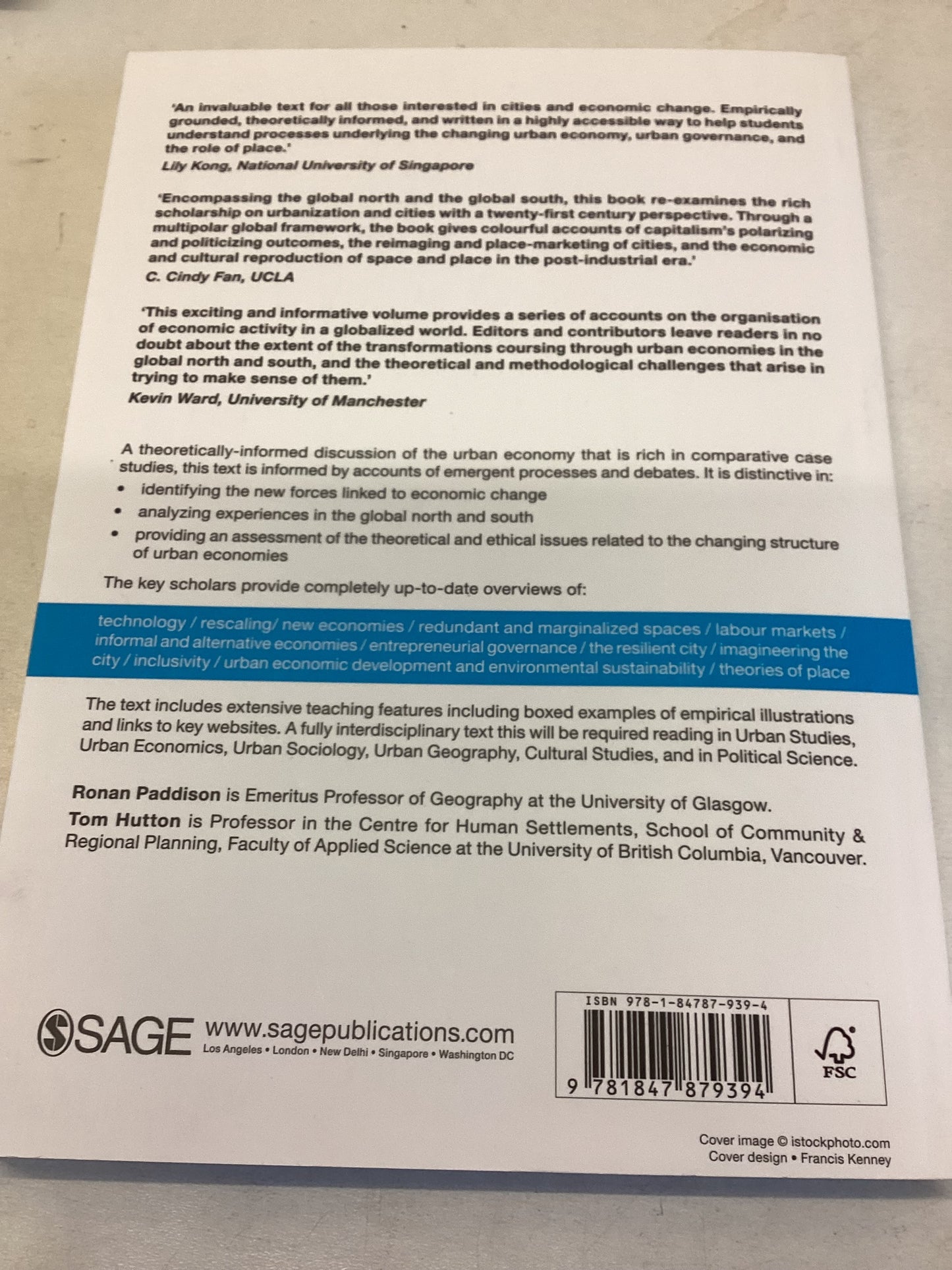 Cities & Economic Change Restructuring and Dislocation in The Global Metropolis