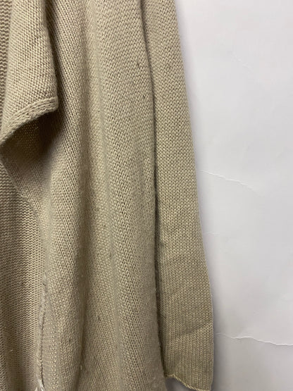 Zadig and Voltaire Beige Long Alpaca and Lambswool Cardigan Medium