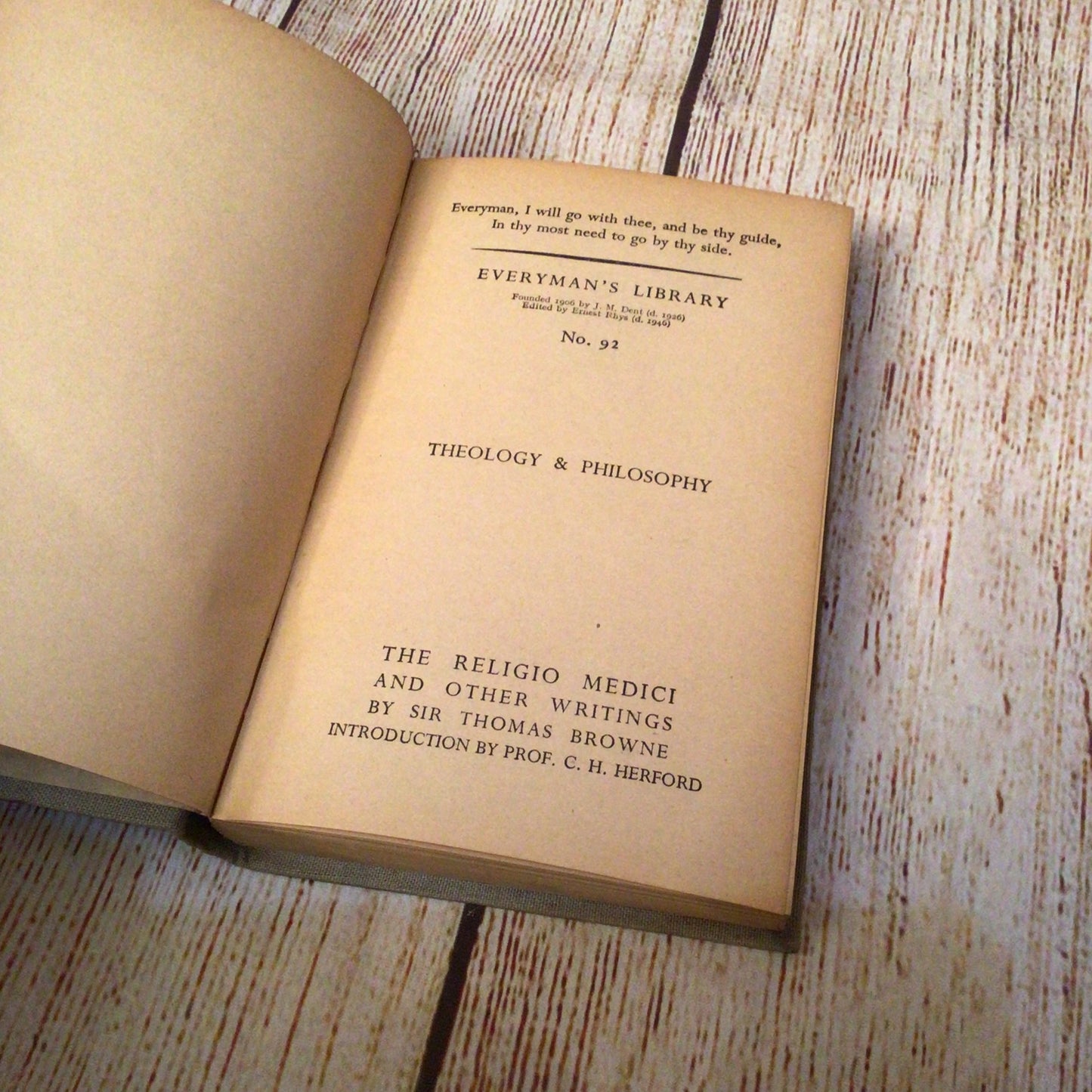 The Religio Medici & Other Writings by Thomas Browne (1947) Everyman’s Library 92