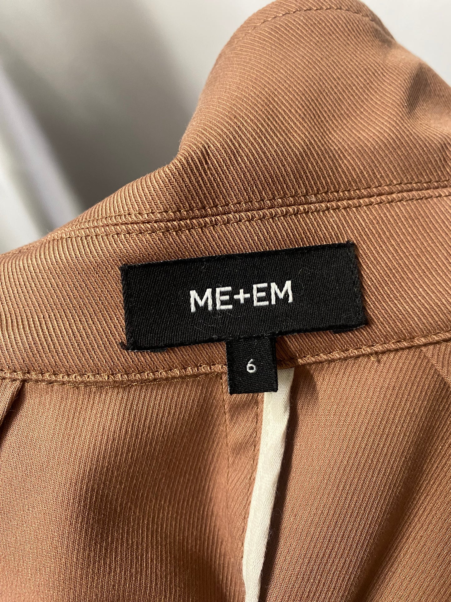 ME+EM Brown Cotton Blend Utility Jacket 6