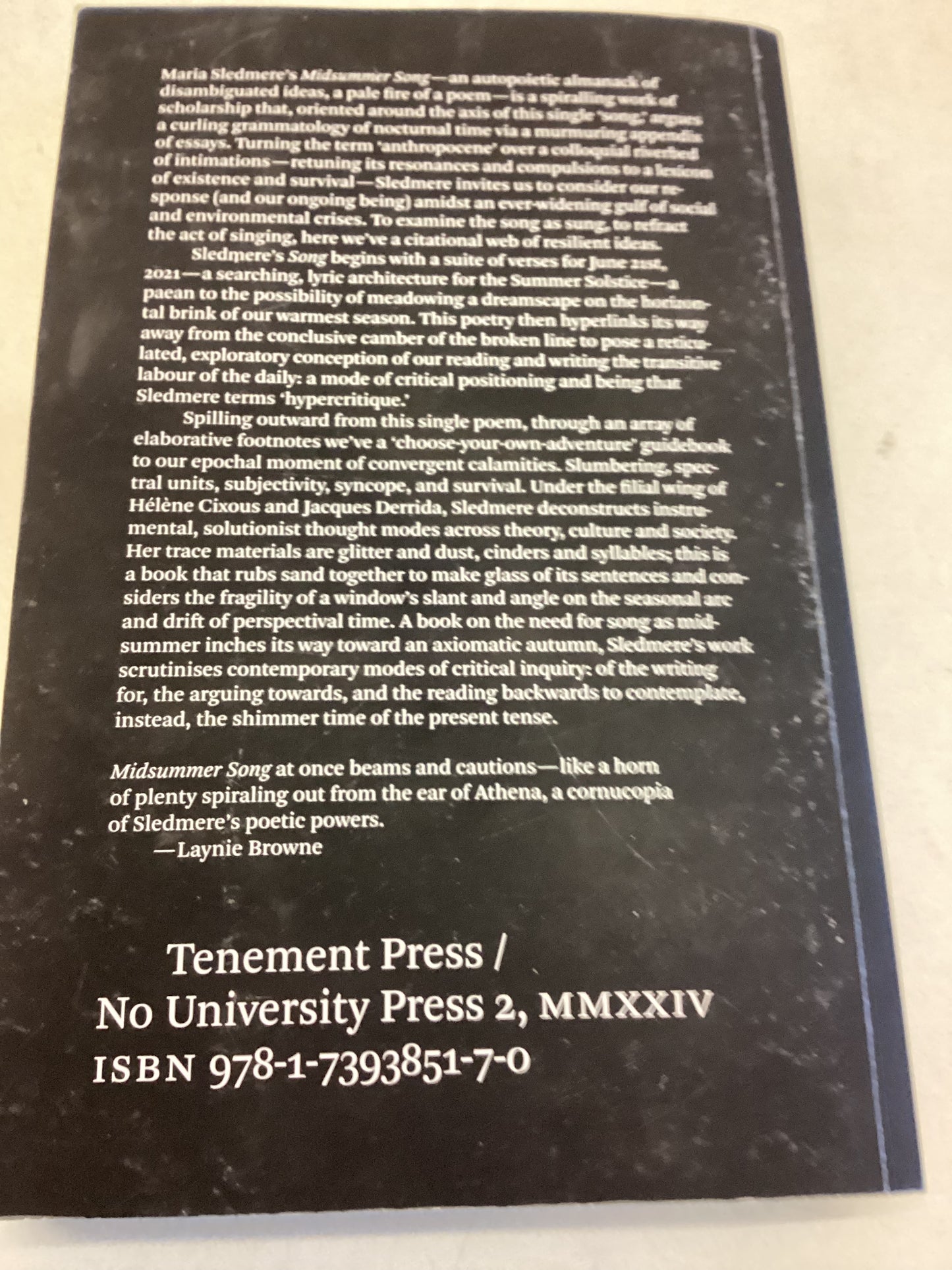 Midsummer Song Maria Sledmere