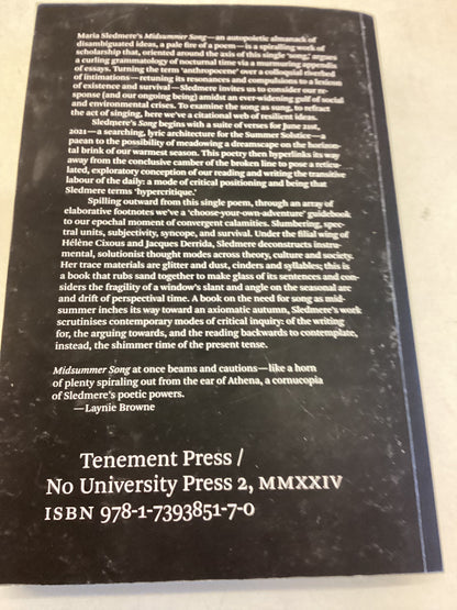 Midsummer Song Maria Sledmere