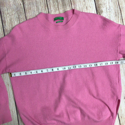 United Colors of Benetton Pink Wool & Cashmere Blend Jumper Size XS