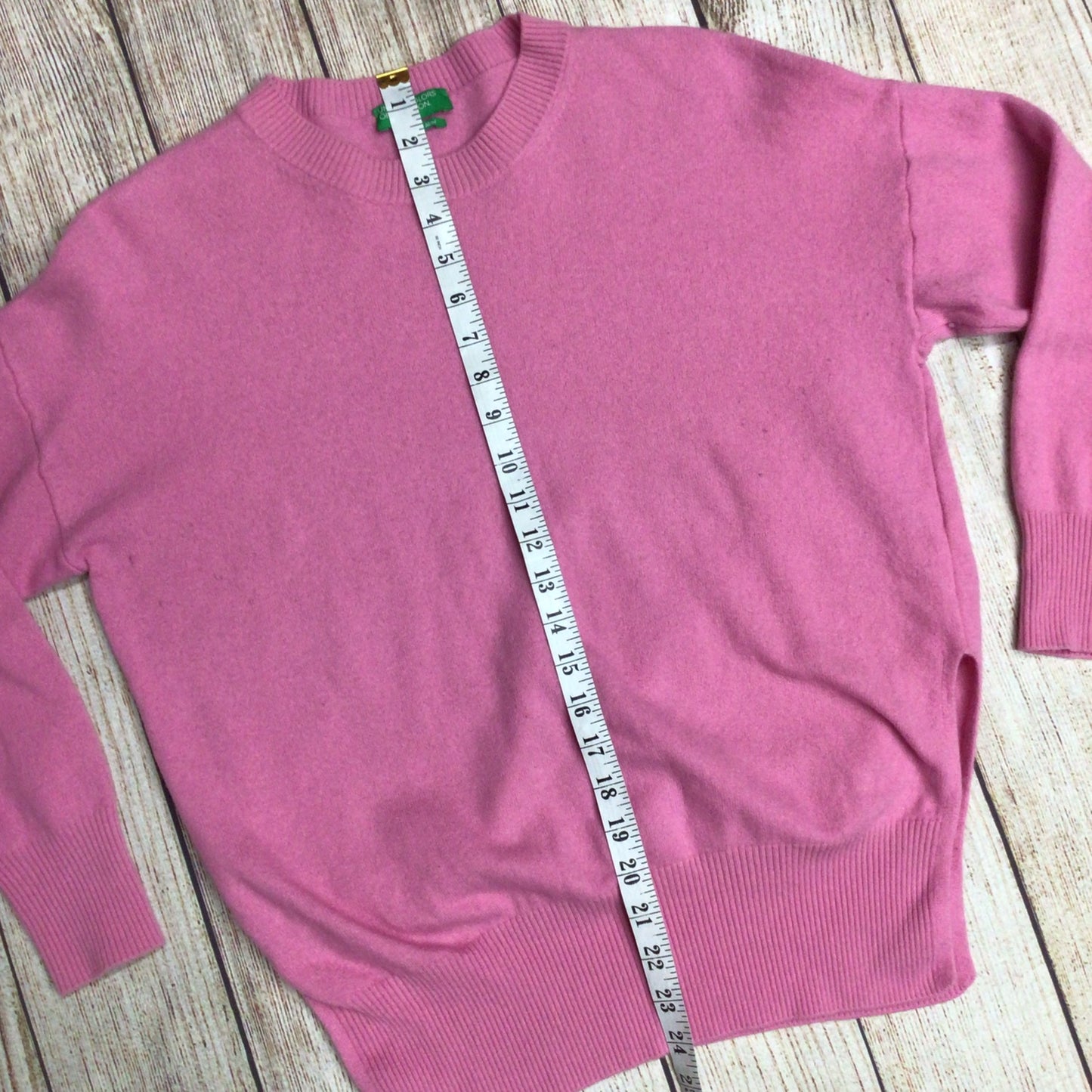 United Colors of Benetton Pink Wool & Cashmere Blend Jumper Size XS