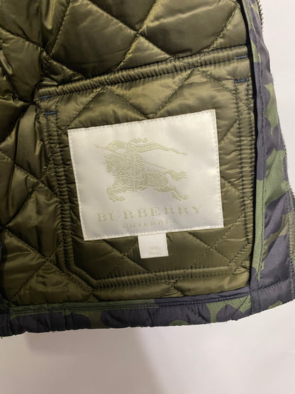 Burberry Black and Green Camouflage Quilted Jacket 18m