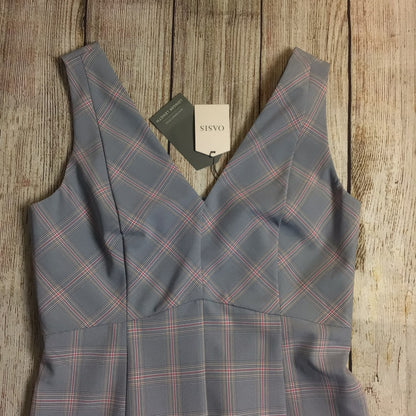 BNWT Oasis Grey & Pink Checked Dress RRP £45 Size 10