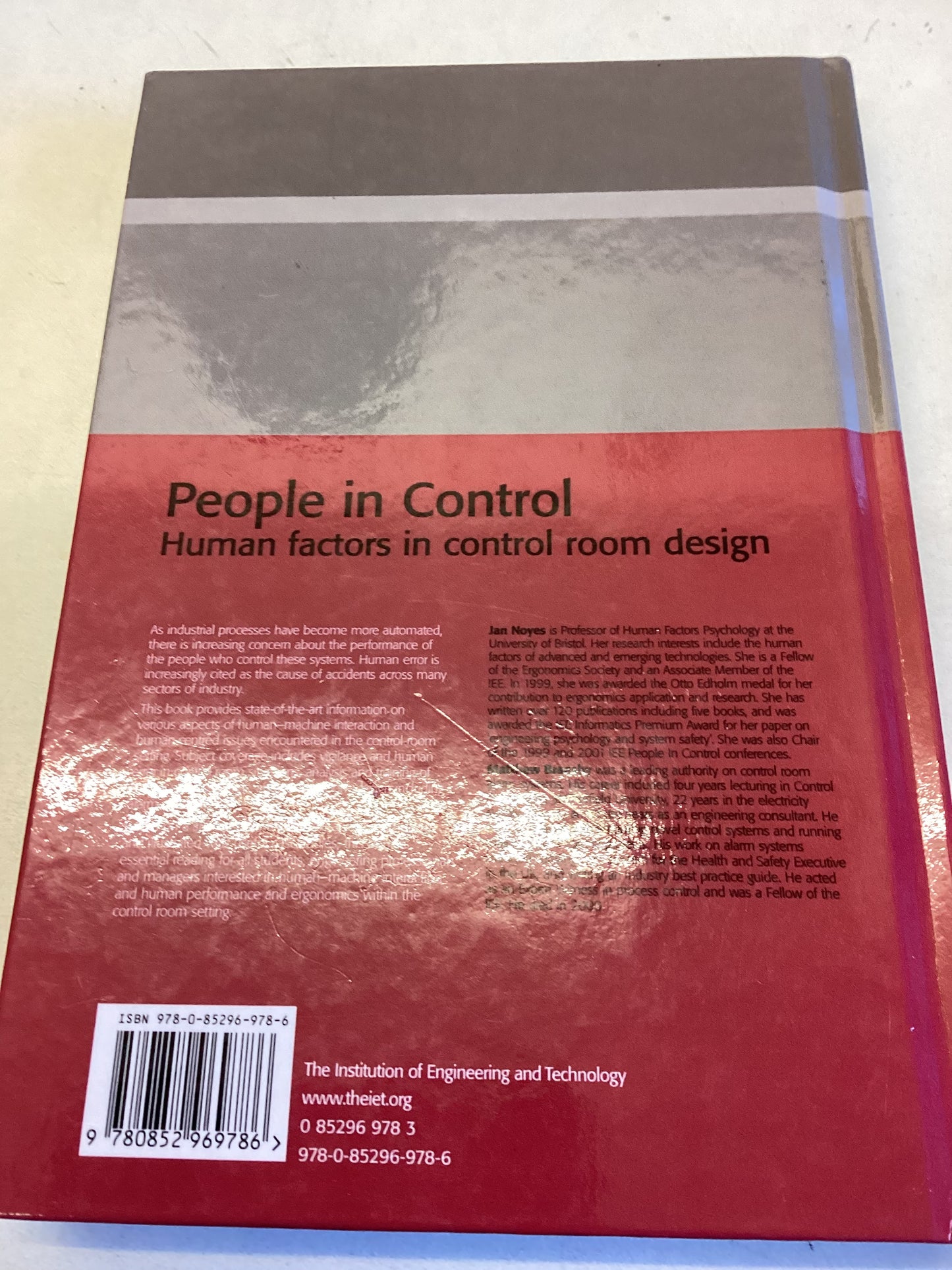 People In Control Human Factors in Control Room Design Edited By Jan Noyes and Matthew Bransby