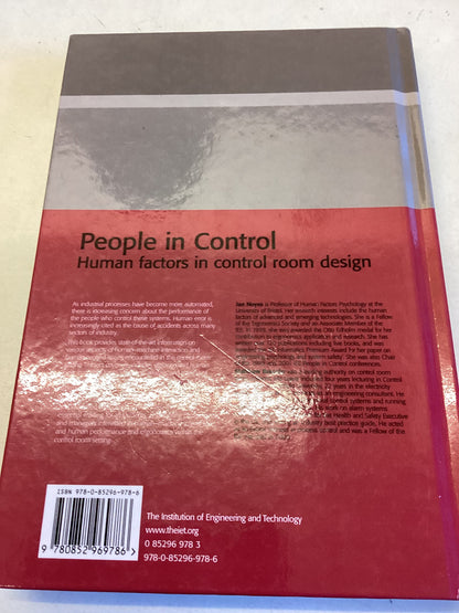 People In Control Human Factors in Control Room Design Edited By Jan Noyes and Matthew Bransby