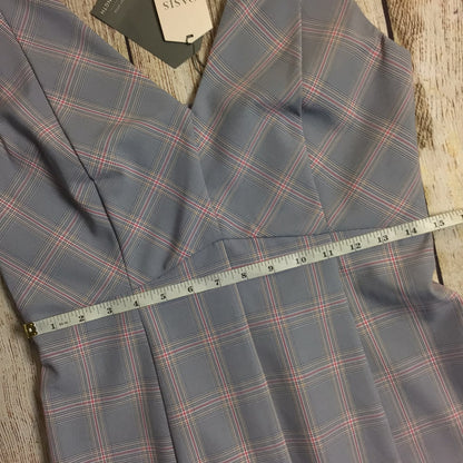 BNWT Oasis Grey & Pink Checked Dress RRP £45 Size 10