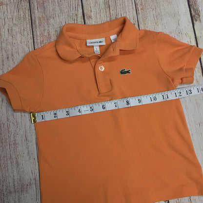 Lacoste Orange 100% Cotton Polo Shirt Top Age 3yrs