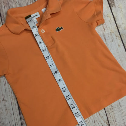 Lacoste Orange 100% Cotton Polo Shirt Top Age 3yrs