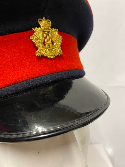 British Corps Of Army Music Navy and Red Dress Uniform Hat 57