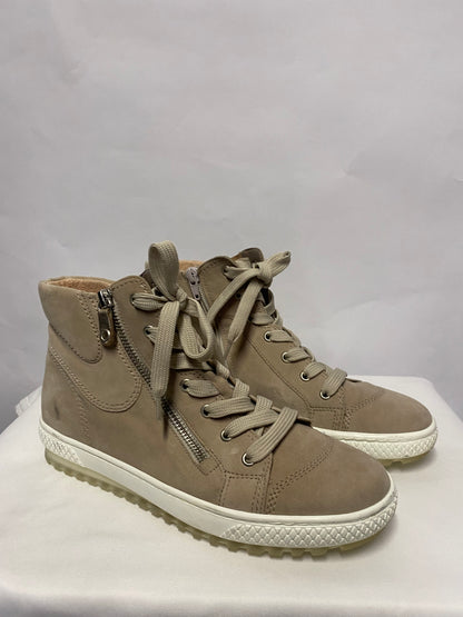 Gabor Beige Suede High Top Trainers 5.5