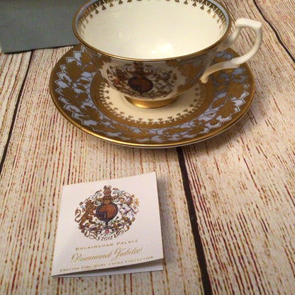 Buckingham Palace - Diamond Jubilee 2012 Teacup & Saucer (in box)