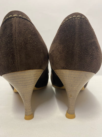 Tod's Brown Suede Pointed Pumps Heels 4.5