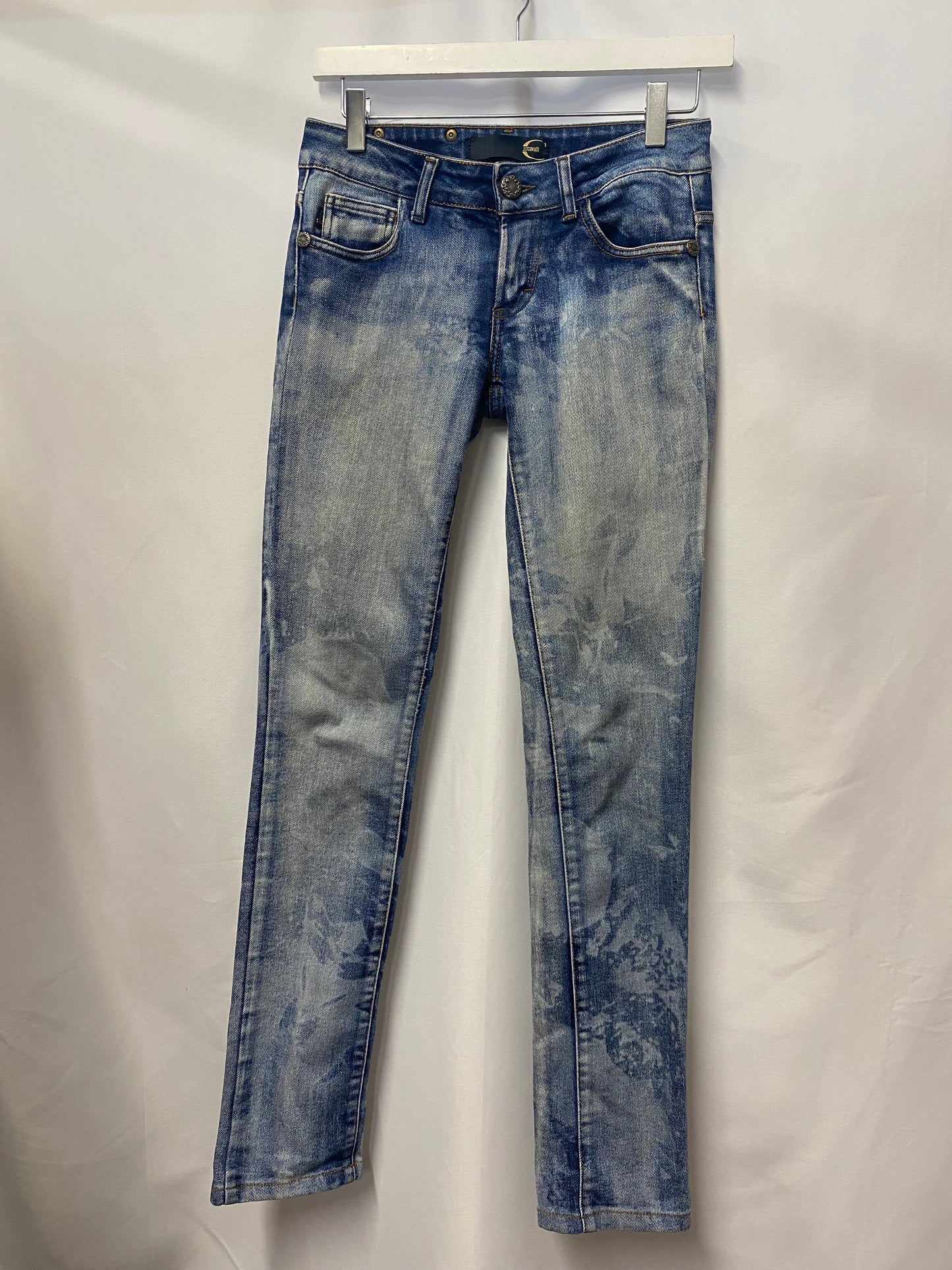 Just Cavalli Blue Low Rise Skinny Jeans Extra Small