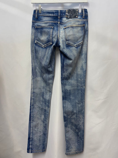 Just Cavalli Blue Low Rise Skinny Jeans Extra Small