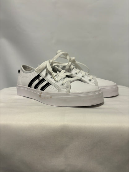 Adidas Originals White Nizza Lace Up Trainers 3