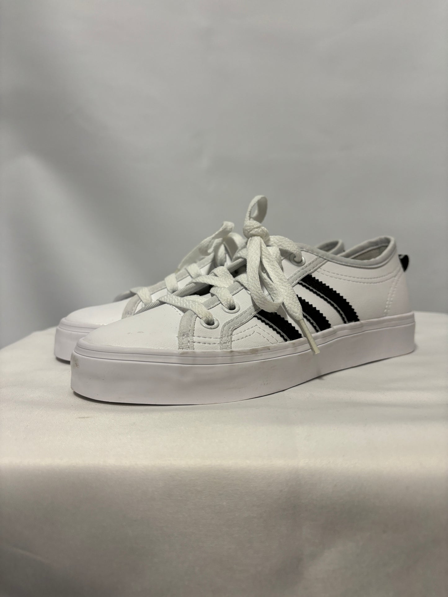 Adidas Originals White Nizza Lace Up Trainers 3