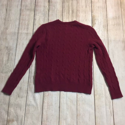 Polo Ralph Lauren Maroon Wool & Cashmere Blend Jumper Size L